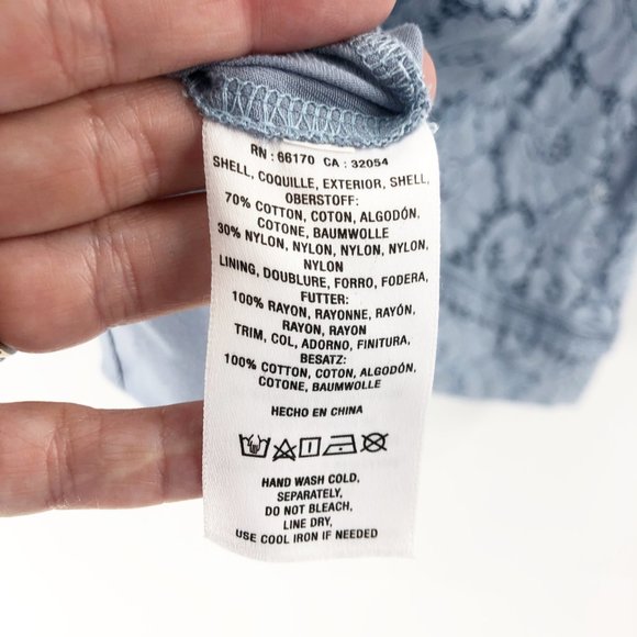 Anthro- Maeve Light Blue Lace Sleeveless Top SMALL - Picture 5 of 6